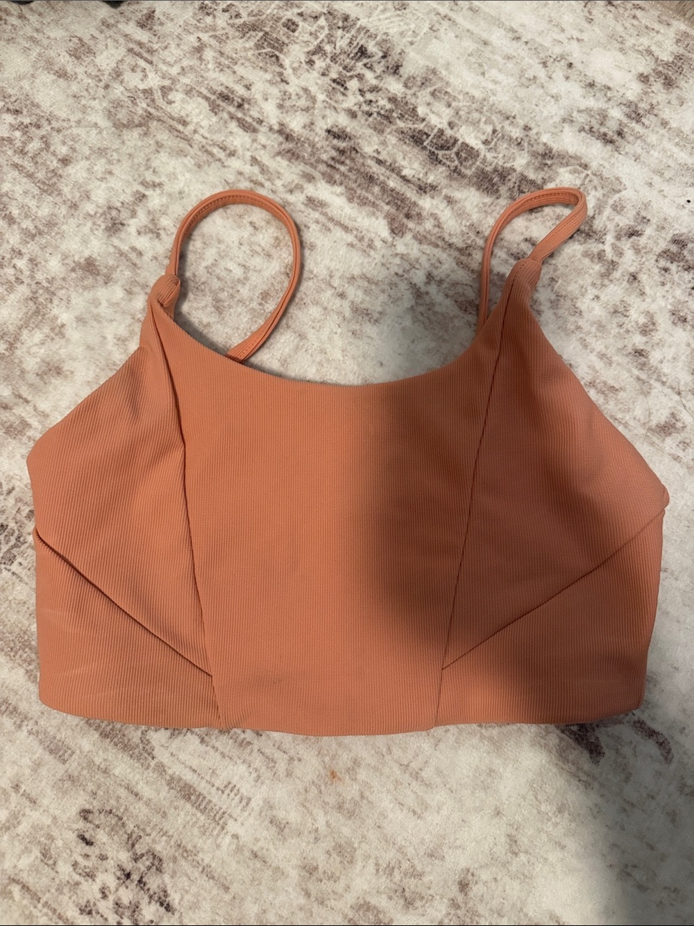 Women’s Ribbed Bralette Crop Top - Clay